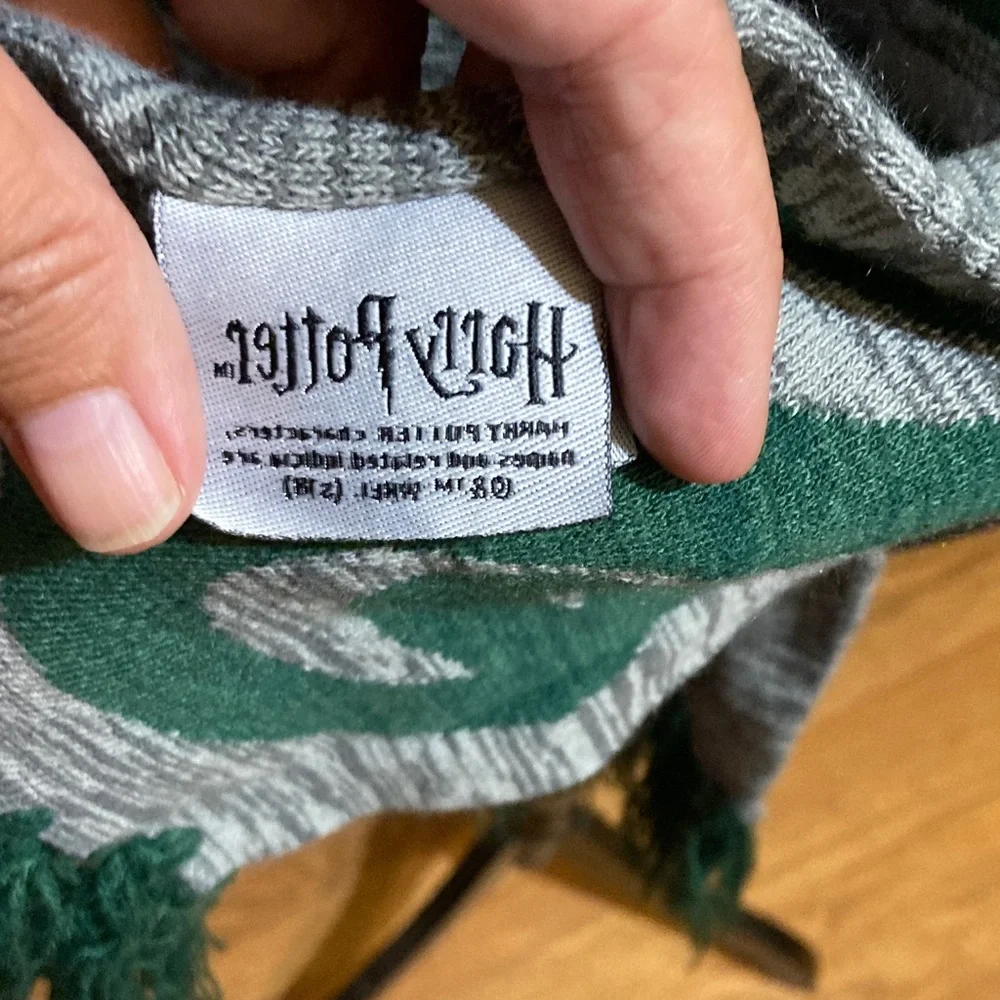 Slytherin Green Crest Scarf /hat /tie House Crest Knit Accent